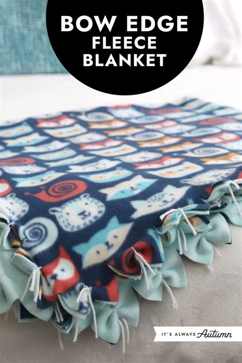 No Sew Fleece Blanket With A Bow Edge Artofit