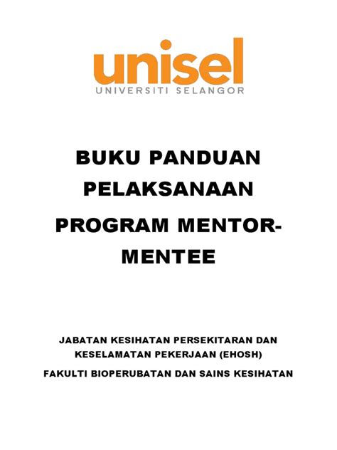 Panduan Pelaksanaan Program Mentor Mentee Ehosh Pdf