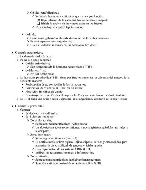 Resumen de Histología del Sistema Endocrino Histología de Ross 7ma Ed