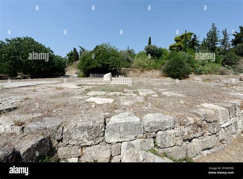 Foundations Tholos or Shias Ancient Agora Athens Greece Tholos was ...