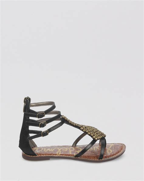 Sam Edelman Flat Sandals Ginger In Black Lyst