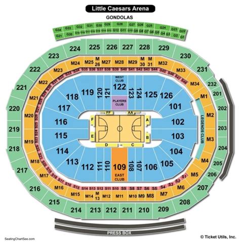 Little Caesars Arena Seating Chart Seating Charts Tickets Stadium Seating Chart