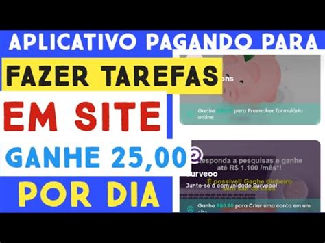 Aplicativo Novo Pagando Para Fazer Tarefas Youtube