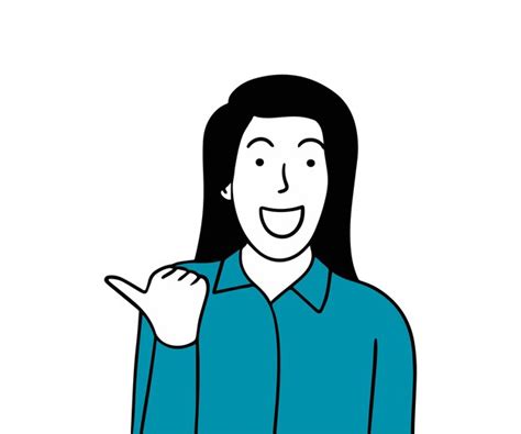 Premium Vector Smiling Woman Showing Ok Sign With Finger Illustration