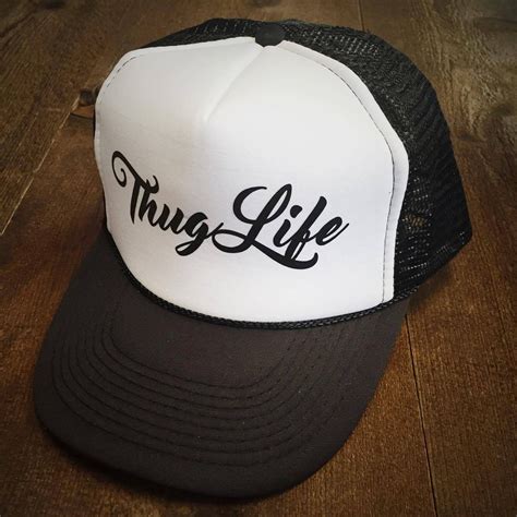 Thug Life Funny Snapback Trucker Hat One Size Baseball