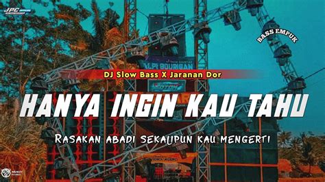 Dj Hanya Ingin Kau Tahu Rasakan Abadi Slow Bass X Jaranan Dor Viral