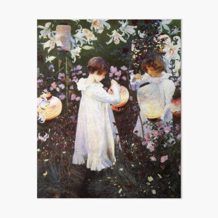 John Singer Sargent Original Carnation Lily Rose 1885 Art Board