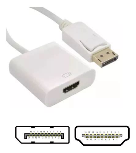 Adaptador Dp Macho Convertidor Displayport A Hdmi Hembra