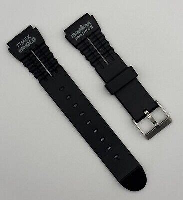 Mm Vintage Timex Ironman Triathlon Watch Band Gray Indiglo New