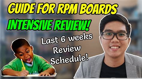 Paano Gawin Ang Intensive Review For Rpm Board Exam 6 Weeks Review