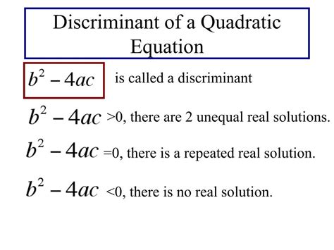 Quadratic Formula And Discriminant Worksheets