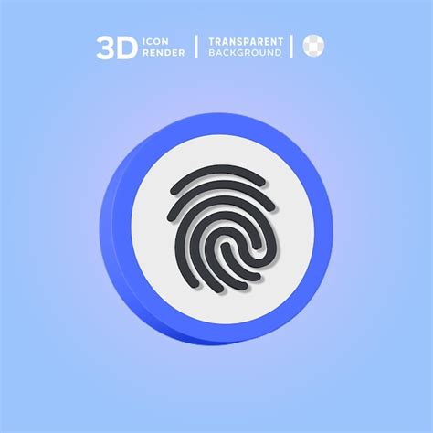 Premium PSD Fingerprint 3d Illustration Rendering 3d Icon Colored