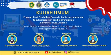 Kuliah Umum Prodi Ppkn Mendalami Pembelajaran Berdiferensiasi Dalam