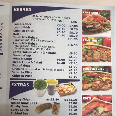 Menu at Mr chippy restaurant, Orpington