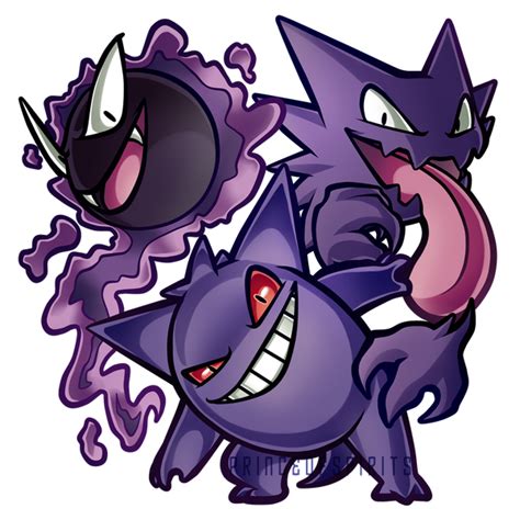 Gastly Haunter And Gengar By Princeofspirits On Deviantart