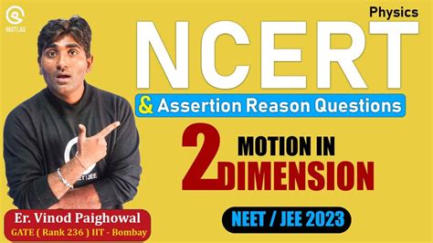 Motion In Dimension Ncert Assertion Reasoning Neet Jee U