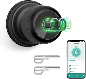 Ghome Smart Door Knob Fingerprint Door Lock With App Control