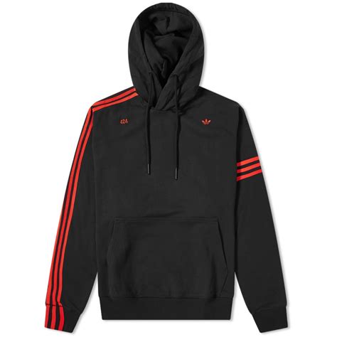 Adidas X 424 Vocal Hoody Black And Red End Ar