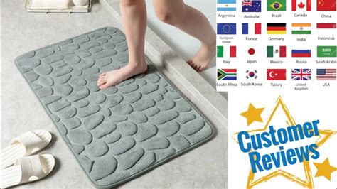 Bathroom Mats Home Cobblestone Embossed Door Carpets Bathtub Floor