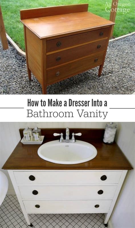 How To Make A Dresser Into A Vanity Tutorial An Oregon Cottage