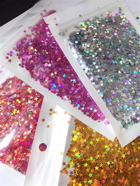 Holographic Star Glitter Pack 3mm 10g Per Pack Etsy Creatività Gioielli Vintage Idee