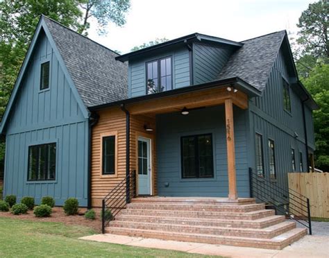 Dark Blue House With Copper Roof Design Talk