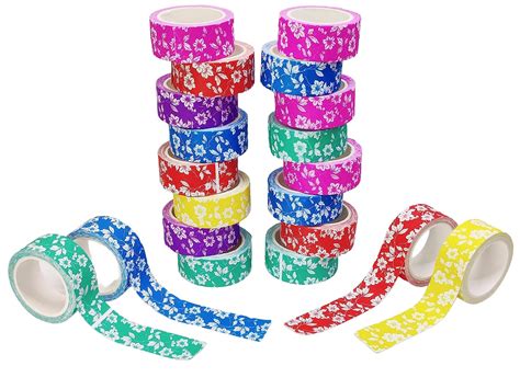 Funblast Adhesive Colorful Decorative Designers Tape Rolls Set Of