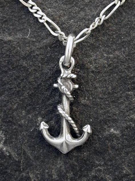 Sterling Silver Anchor Pendant On A Sterling Silver Chain Etsy