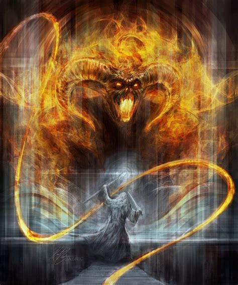 You Shall Not Pass Balrog Lotr Art Middle Earth Art