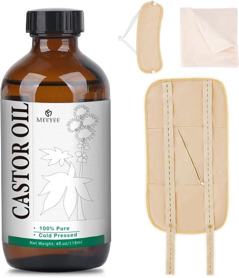 Amazon Meeyee Castor Oil Pack Wrap Kit Pure Organic Castor