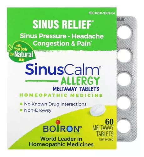 Boiron Sinuscalm Allergy Alivio Sintomas Sinusite Importado