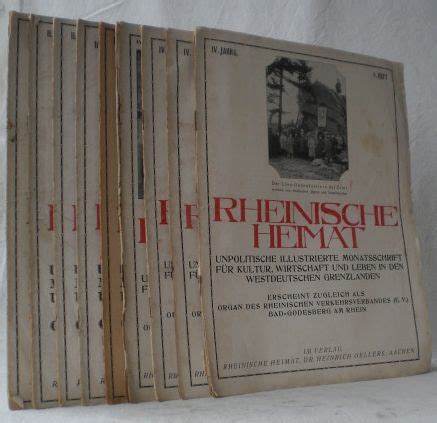 Rheinische Heimat Unpolitische Monatschrift F R Kultur Und Leben Im