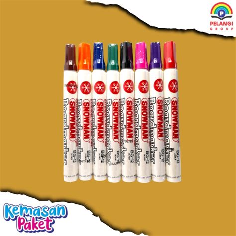 Jual Spidol Whiteboard Bg Japan Snowman Warna Warni Coklat Hijau