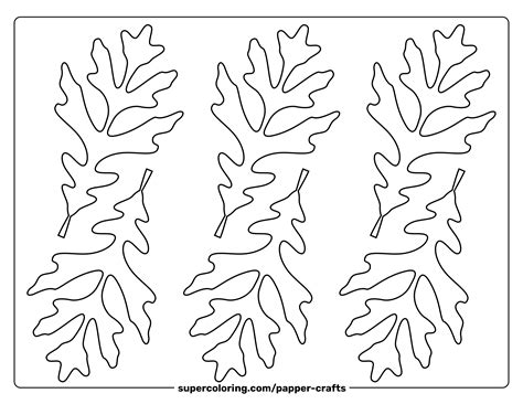 6 Leaves Of White Oak Template Free Printable Papercraft Templates