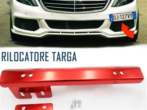 Kit Portatarga Anteriore Rosso A Scomparsa Per Mercedes Rilocatore