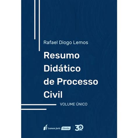 Resumo Did Tico De Processo Civil Volume Nico Submarino