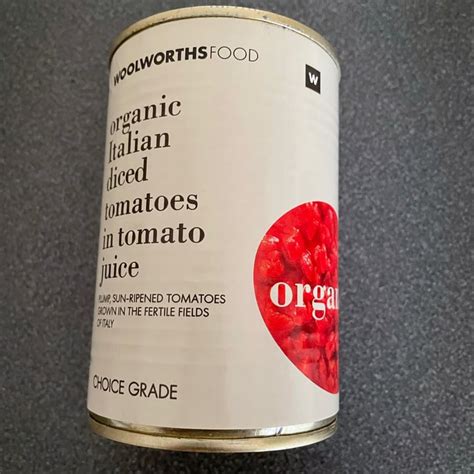 Woolworths Food Organic Diced Tomatoes In Tomato Juice Review Abillion