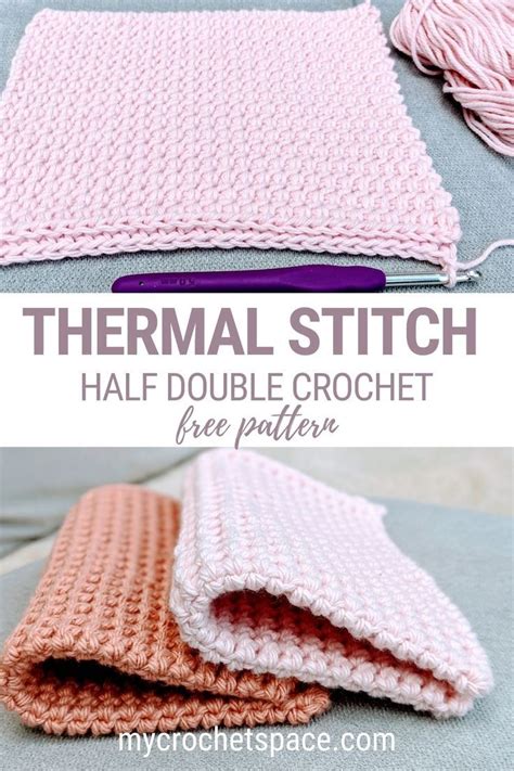 How To Crochet The Thermal Stitch Half Double Crochet Potholder Extra