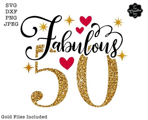 Fabulous 50 Svg File50 And Fabulous Svg50th Birthday Svg For Etsy