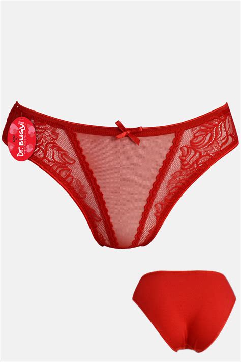 Papatya Dr Bungy Kadın Bikini Külot Ön Tül Fiyonklu Yan Dantelli Arka Pamuk Pınar Tekstil