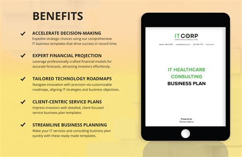 It Healthcare Consulting Business Plan Template In Word Pdf Google