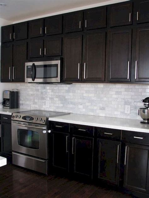 80 Beautiful Kitchen Backsplash Decor With Dark Cabinets Kitchen Backsplash Designs Black