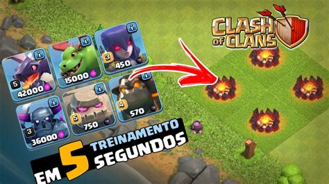 Treinar Tropas Mais R Pido Clash Of Clans Youtube