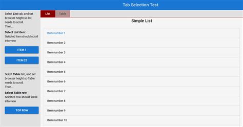 ScrollTest With List And Table Codesandbox