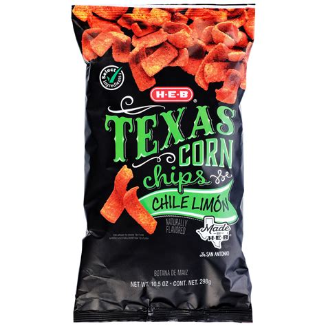 H E B Texas Corn Chips Chile Limón Shop Chips At H E B