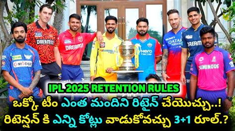 Ipl Retention Rule Ipl 2025 Retention Rules Before Mega Auction