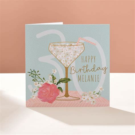 Personalised Card 30th Birthday Alcohol Gettingpersonal