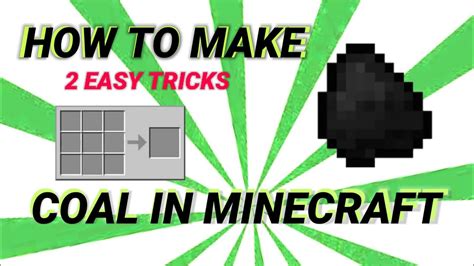 How To Make Coal In Minecraft How To Find Coal In Minecraft Youtube