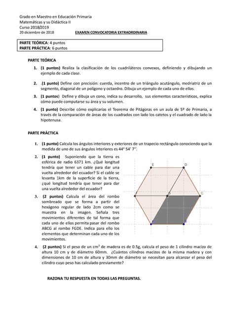 Mates Ii Extra Dic Examen Grado En Maestro En Educaci N