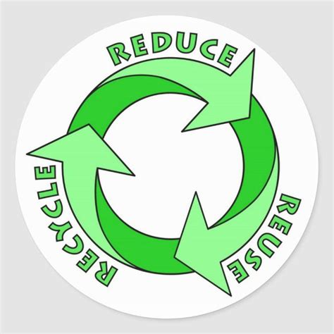 Reduce Reuse Recycle Sticker Zazzle Reduce Reuse Recycle Recycling